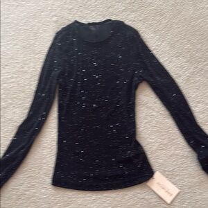 SHEIN/ Nightclub/ Sassy Black Glitter fittedTop